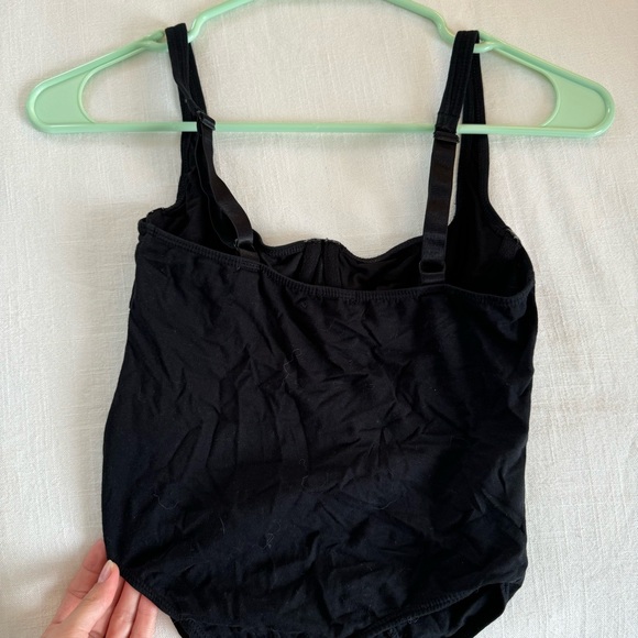 Out From Under Urban Outfitters Black Cotton Bustier Bodysuit Size Small - Picture 6 of 9
